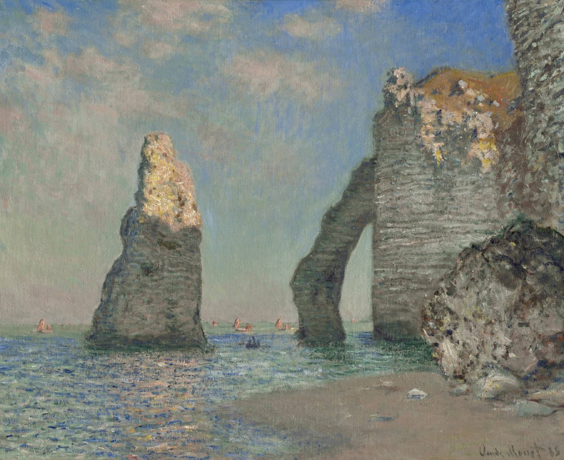 Claude Monet, L’Aiguille et la falaise d’Aval