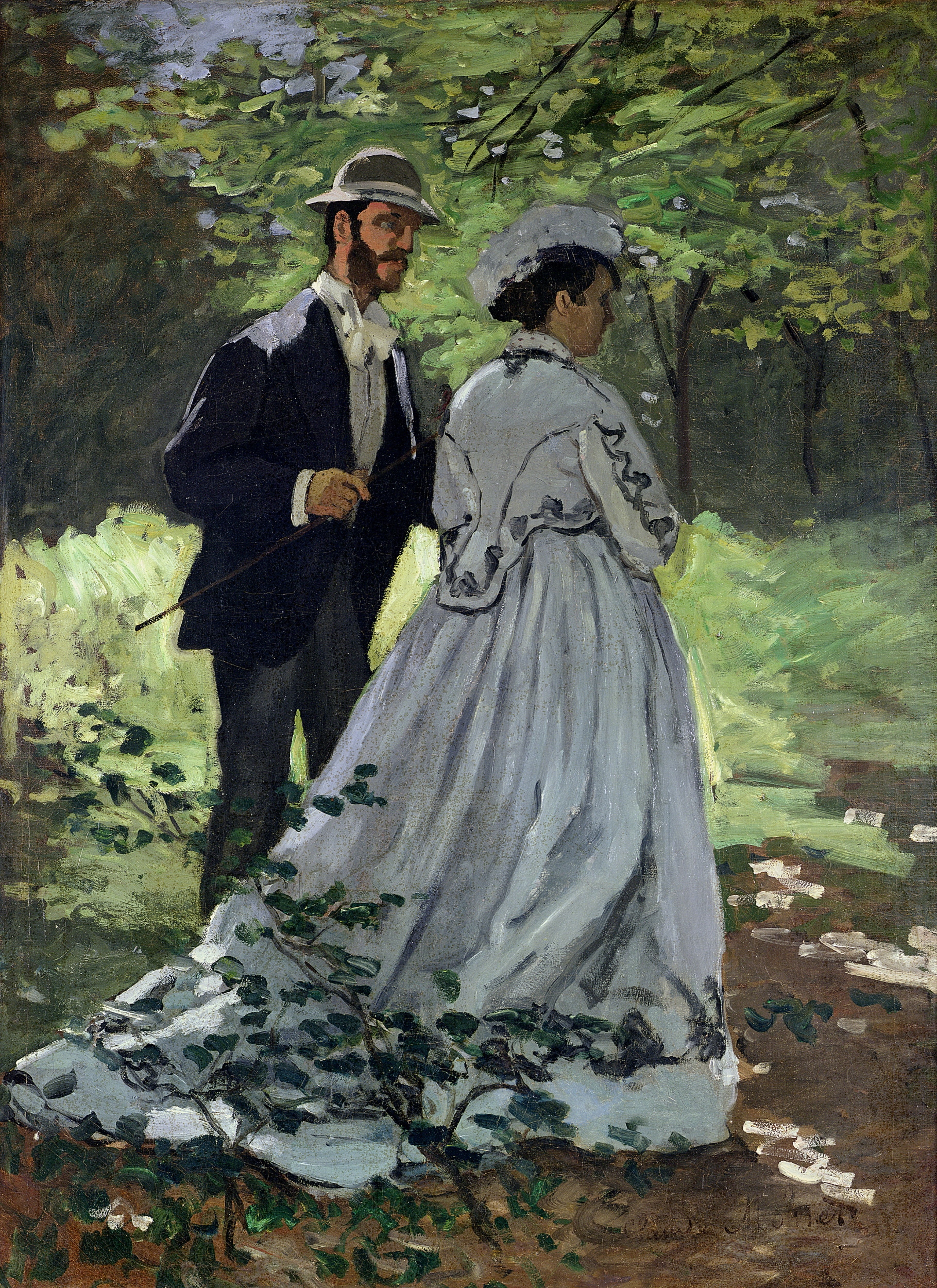 Claude Monet, Les Promeneurs. Étude pour Le Déjeuner sur l’herbe