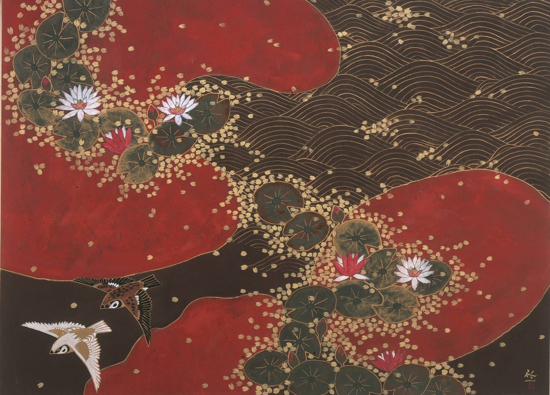 Hiramatsu Reiji, Motifs de nymphéas – Divertissement