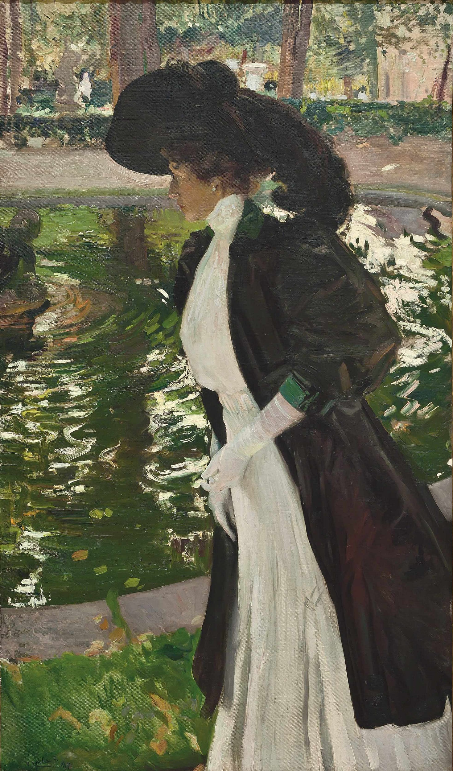 Joaquín Sorolla, Clotilde se promenant dans les jardins de La Granja