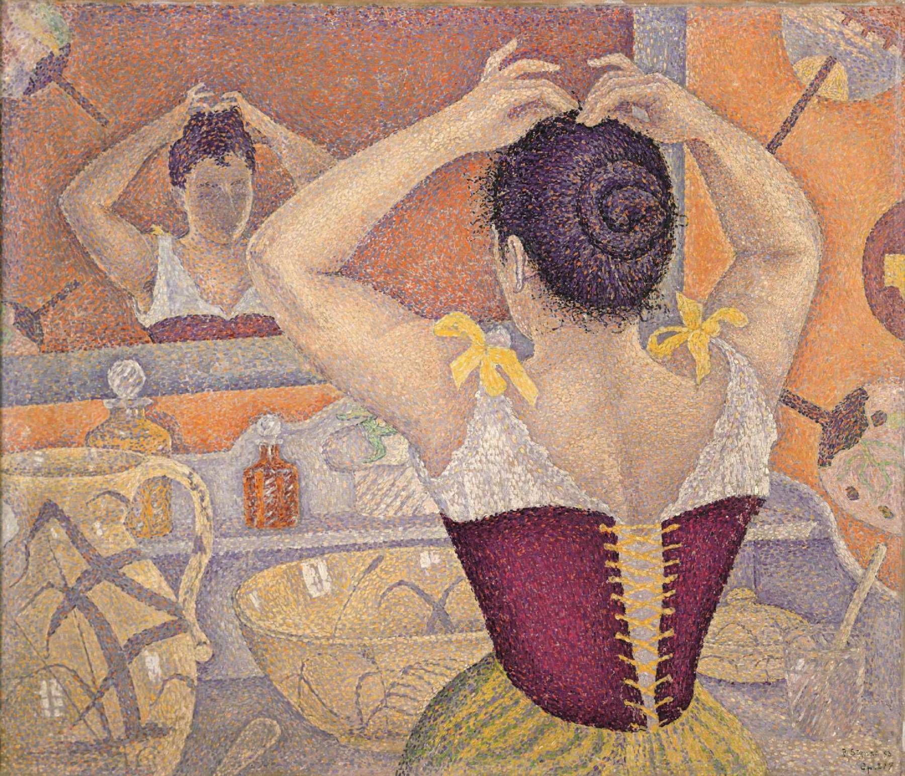 Paul Signac, Femme se coiffant. Opus 227 (arabesques pour une salle de toilette)