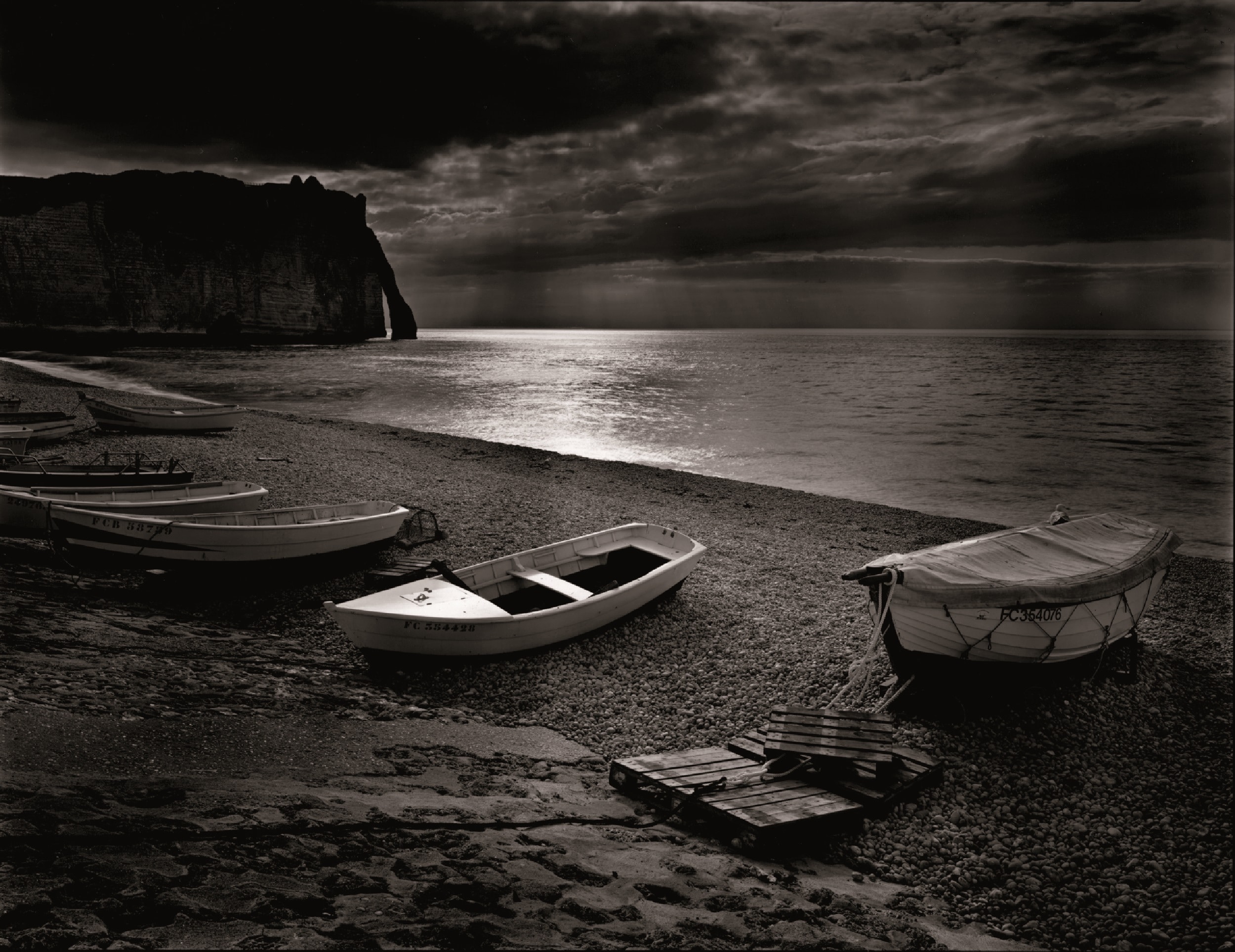 Olivier Mériel, Étretat, les barques