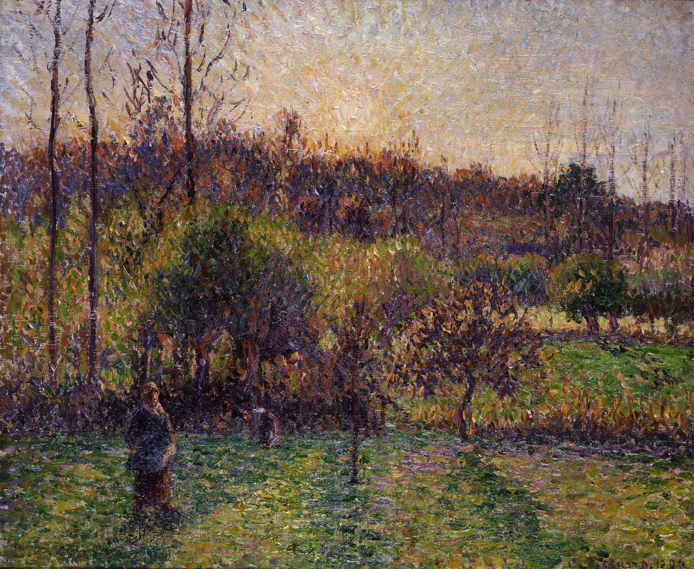 Camille Pissarro, Soleil levant à Eragny