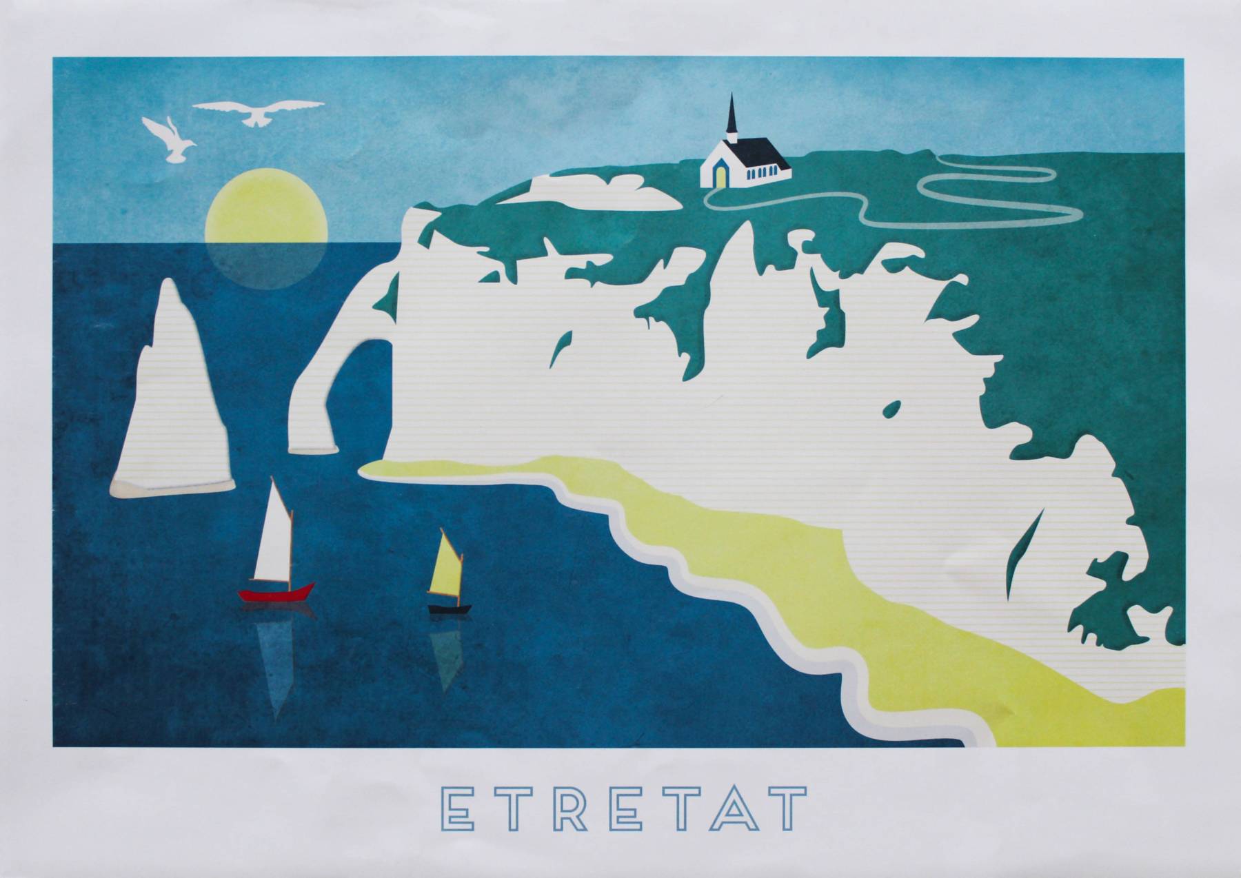 Reproduction Etretat stylisé