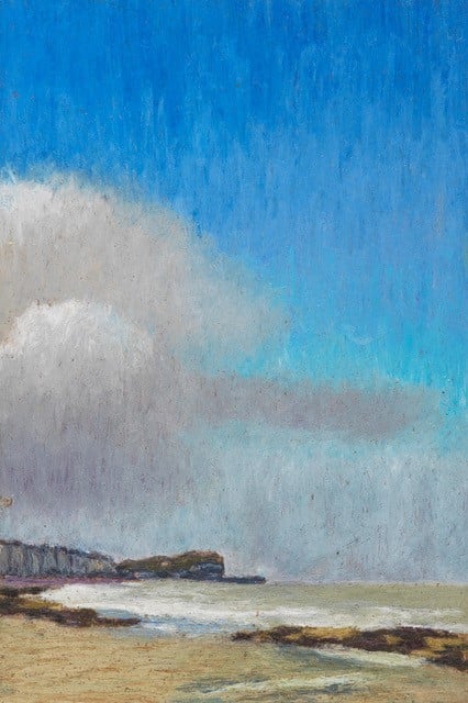 Isabelle Chatelin (née en 1973), À chaque jour sa lumière. Douceur d’un matin de novembre, froid mais ensoleillé, 4 novembre 2020. Pastel sur papier, Giverny, musée des impressionnismes © Isabelle Chatelin © Giverny musée des impressionnismes / photo : Joël Bardeau