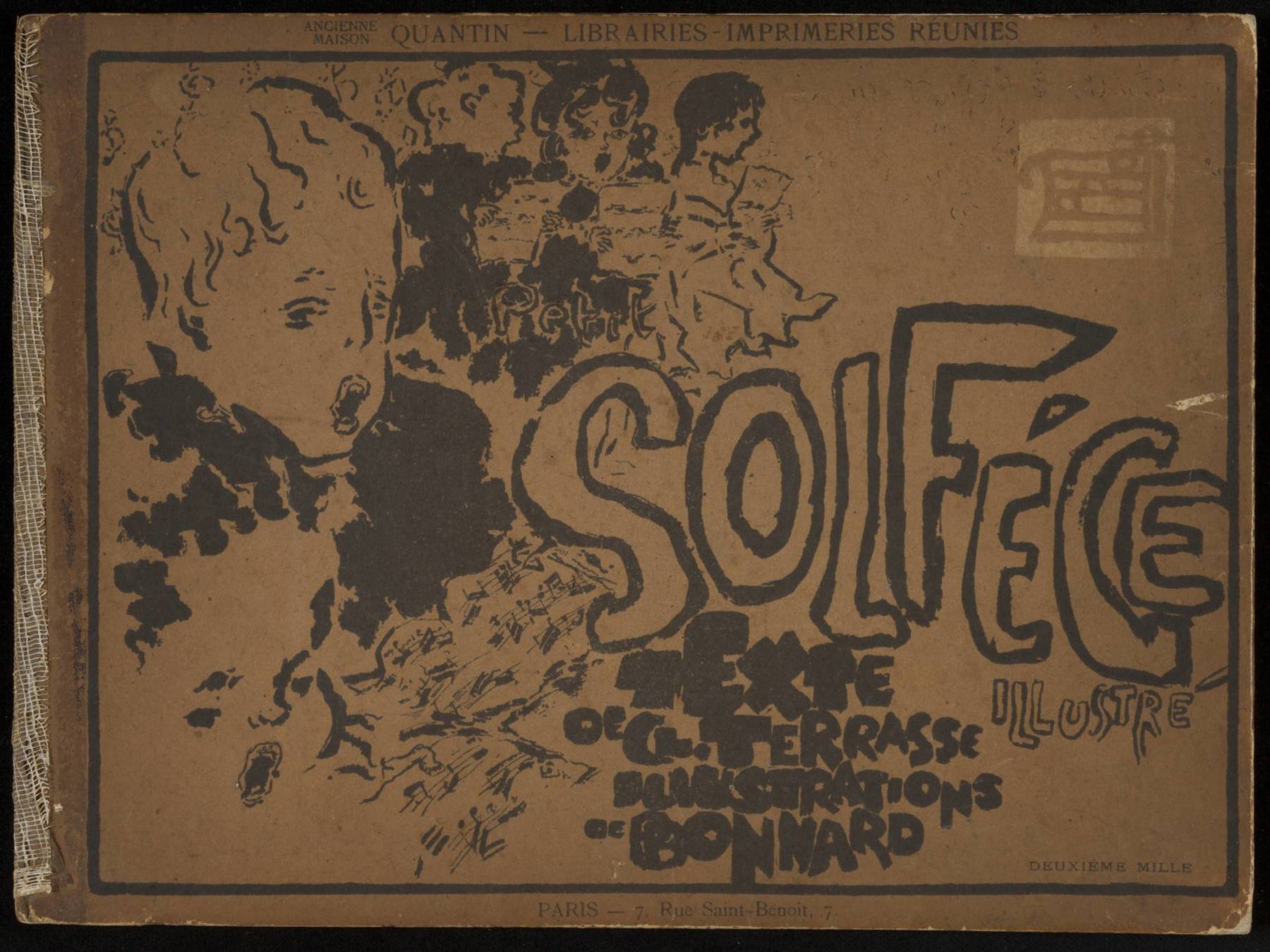 Pierre Bonnard (1867-1947) et Claude Terrasse (1867-1923) Petit Solfège illustré, Paris, Quantin, 1893 Giverny, musée des impressionnismes, MDIG 2019.0.1 © Giverny, musée des impressionnismes / photo : Guillaume Onimus