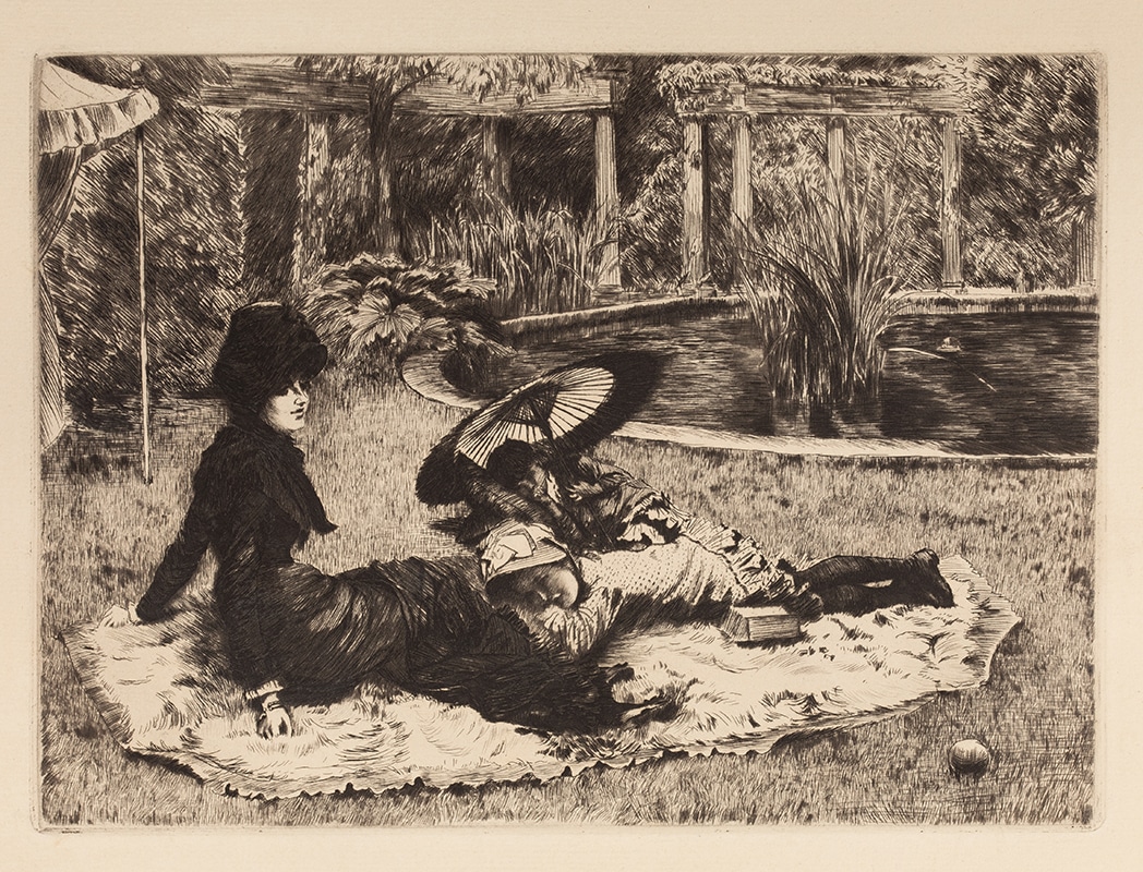 James TISSOT, Sur l'herbe