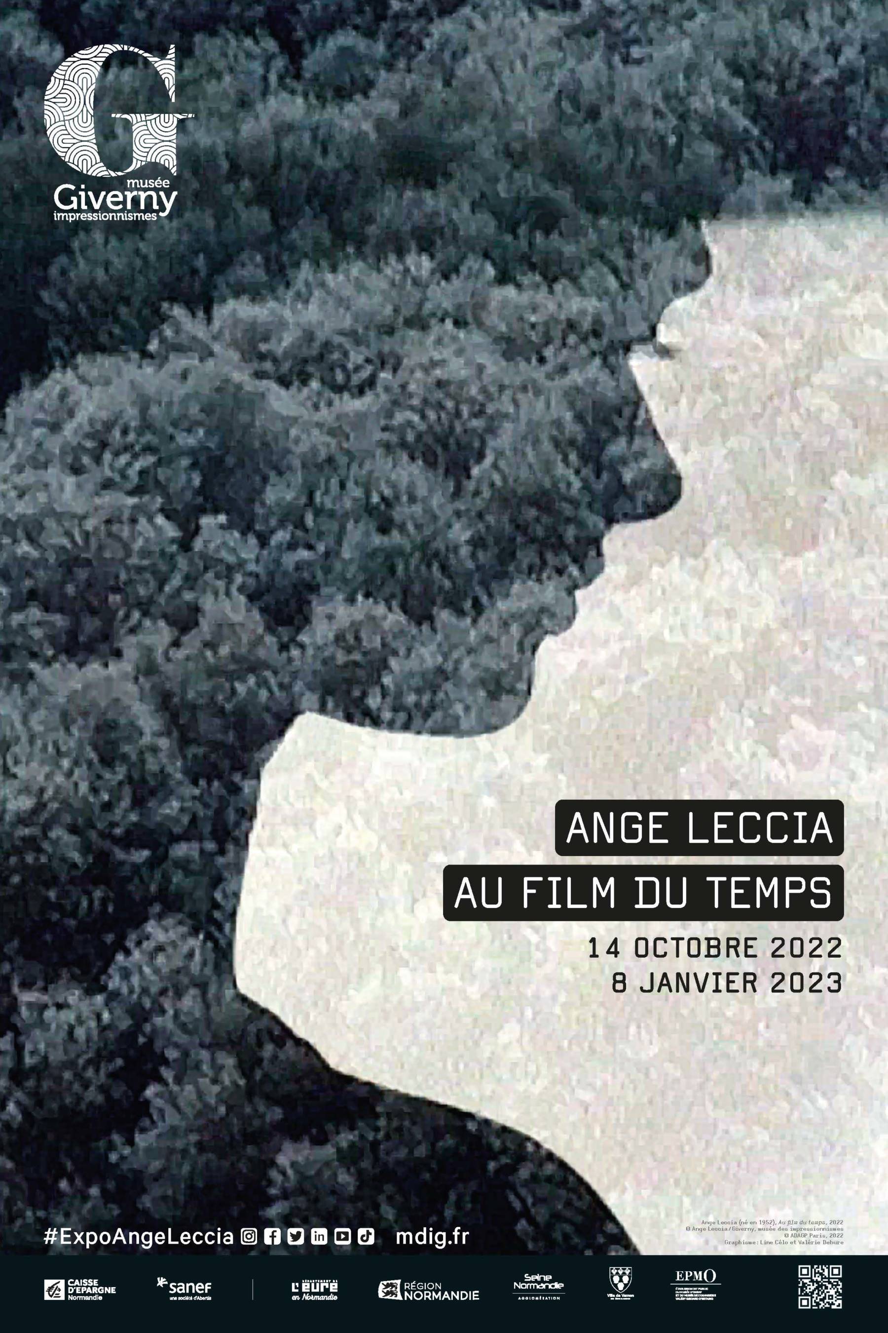 AFFICHE 40X60 exposition ange leccia au film du temps