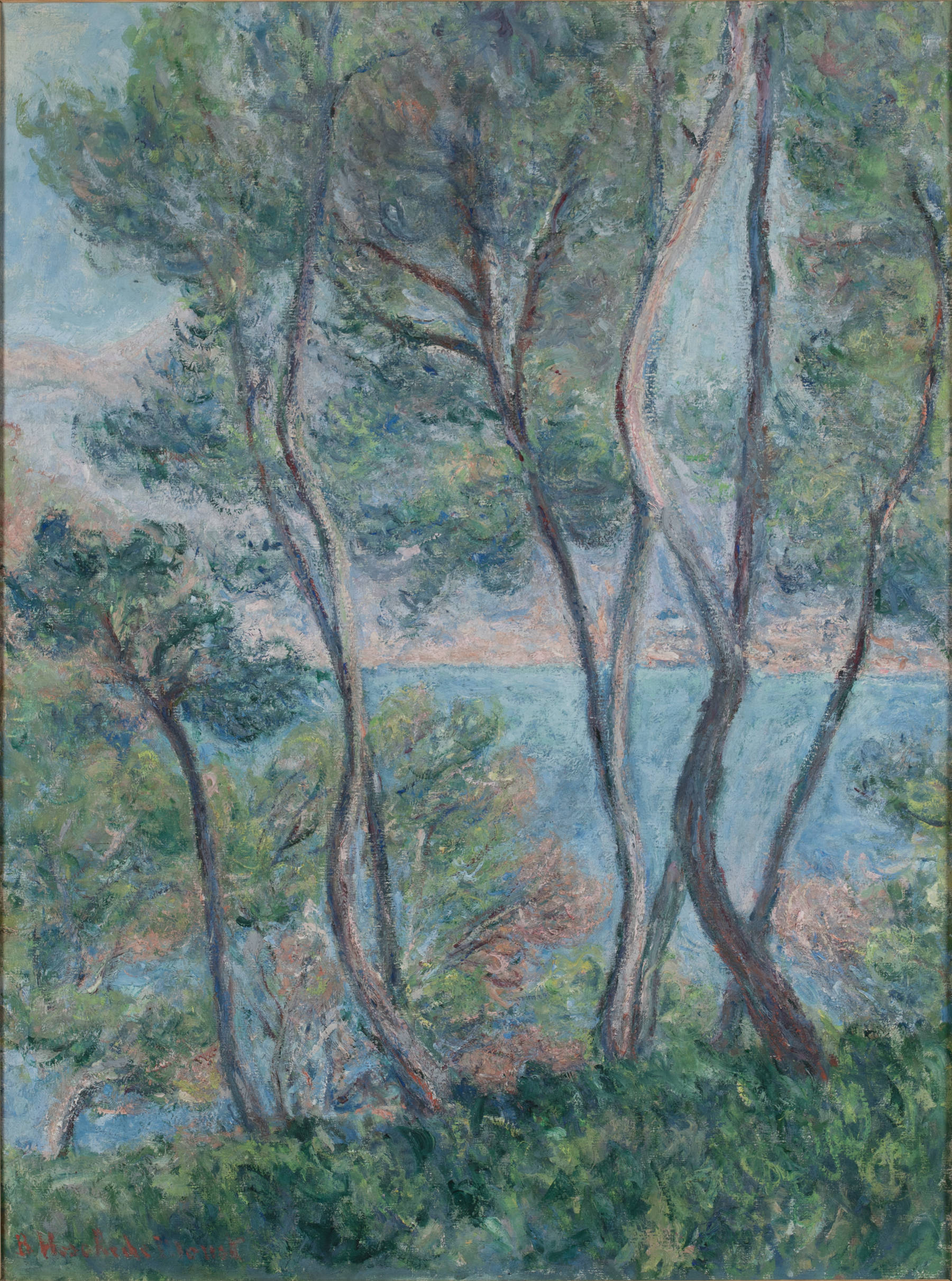 Blanche HOSCHEDÉ MONET (1865-1947) "Les Pins maritimes", 1928 Huile sur toile, 66 X 83 cm Paris, lycée Claude-Monet, don de Blanche Hoschedé Monet, dépôt au musée des impressionnismes Giverny, 2021 © Paris, lycée Claude-Monet / photo : Jean-Charles Louiset