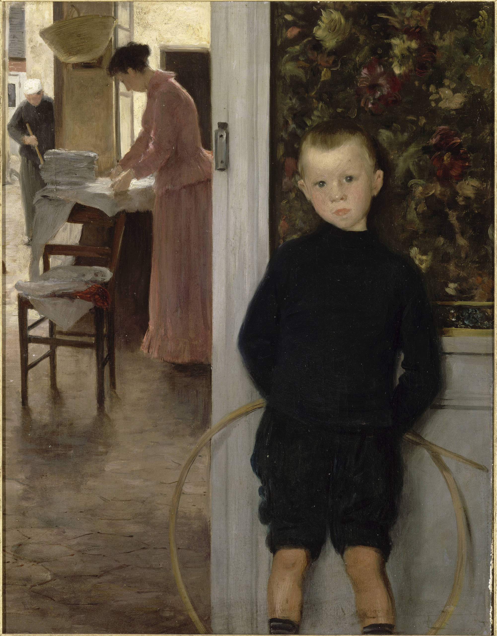 Paul Mathey (1844-1929) Enfant et femme dans un intérieur, vers 1890 Huile sur toile, 48,5 x 38 cm Paris, musée d'Orsay, don de Mlle Dubreil, 1982, RF 1982-9 © RMN-Grand Palais (musée d'Orsay) / Hervé Lewandowski